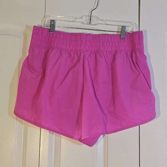 Victoria's Secret PINK Shorts Size L Active Logo Bright Pink Barbiecore Sporty - Picture 3 of 9